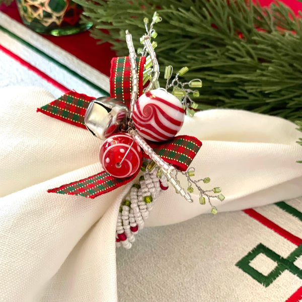 Jingle Bells - Beads Napkin Rings (Set of 8)