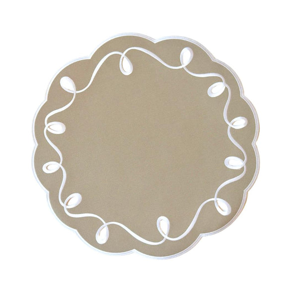Lasso - Impermeable Beige Placemats (Set of 4)