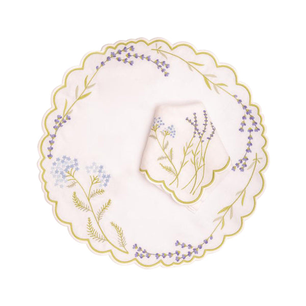 Lavender - Garden Linen Napkin & Placemat Blue
