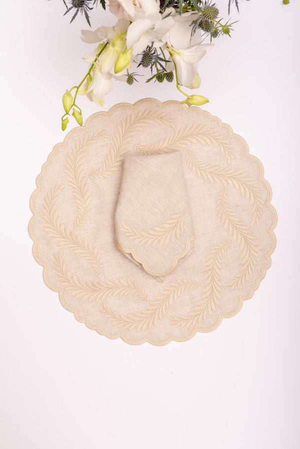 Leaves - Linen Napkin & Placemat