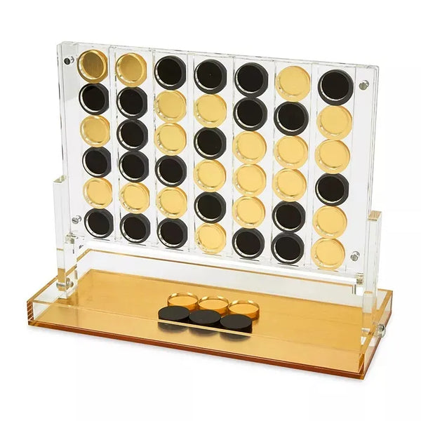 Lucite - Connect 4 Game Set Gold Base
