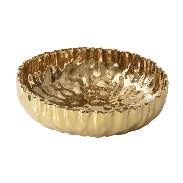 Mascali - Gold - Extra Large Shallow Bowl