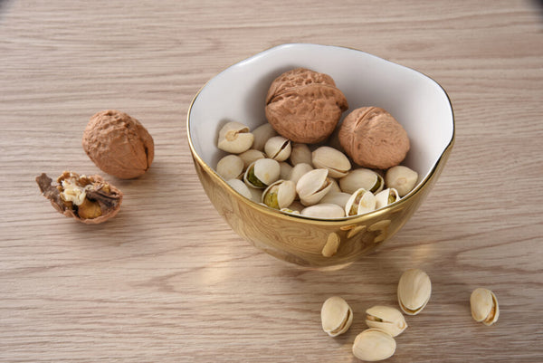 Moonlight - White and Gold - Snack Bowl (Set of 3)