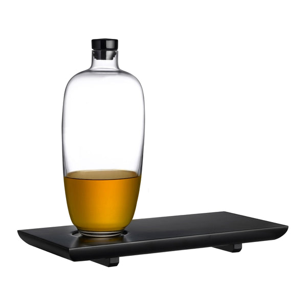 Malt Whisky Bottle with Wooden Tray Tall