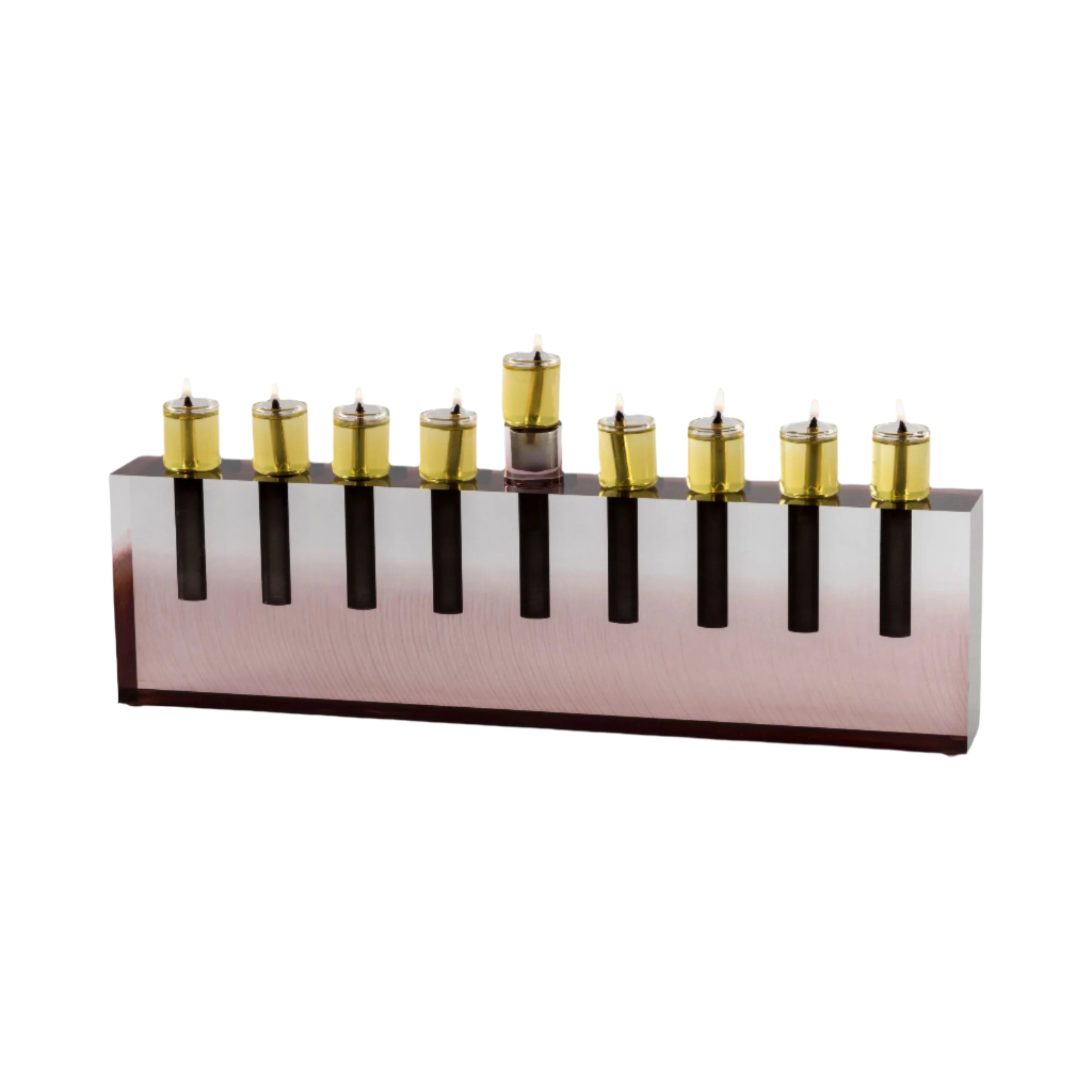 Apeloig Acrylic Oil Menorah - Smoke