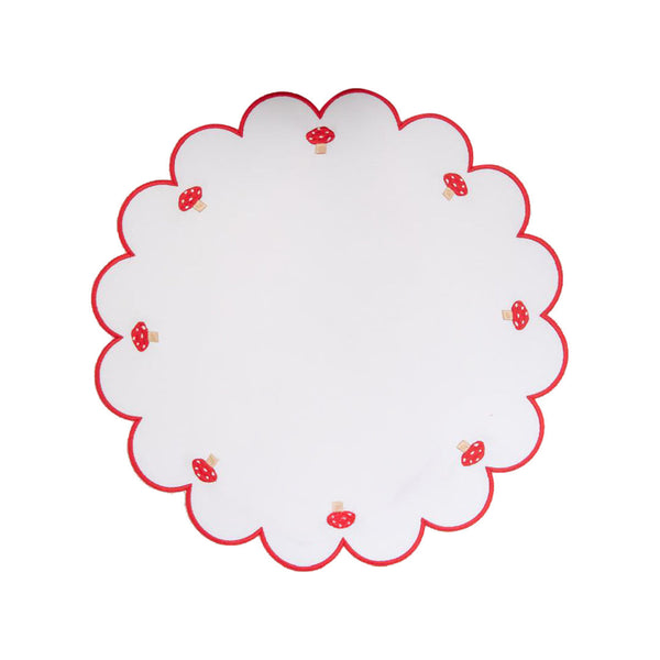 Mushroom - Impermeable Red Placemats (Set of 4)