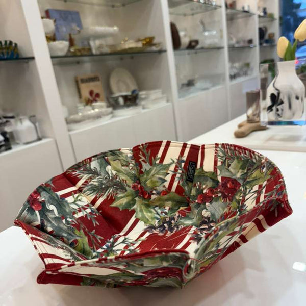 Christmas - N71 Bread Basket Red Pinecone