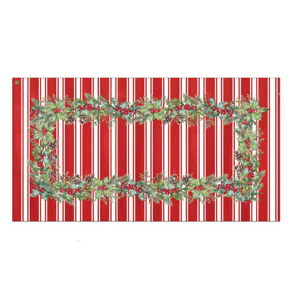 Christmas - N71 Tablecloth Red Pinecone 106"x60"