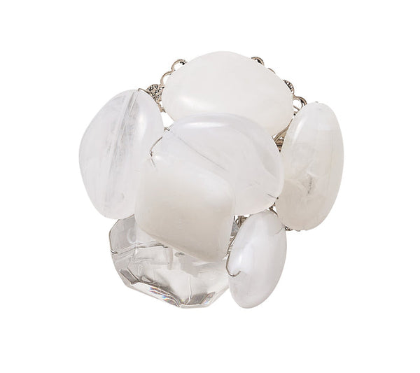 Sea Stone - White Napkin Ring (Set of 4)