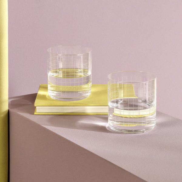 Finesse - Grid Whisky DOF Glasses (Set of 8)