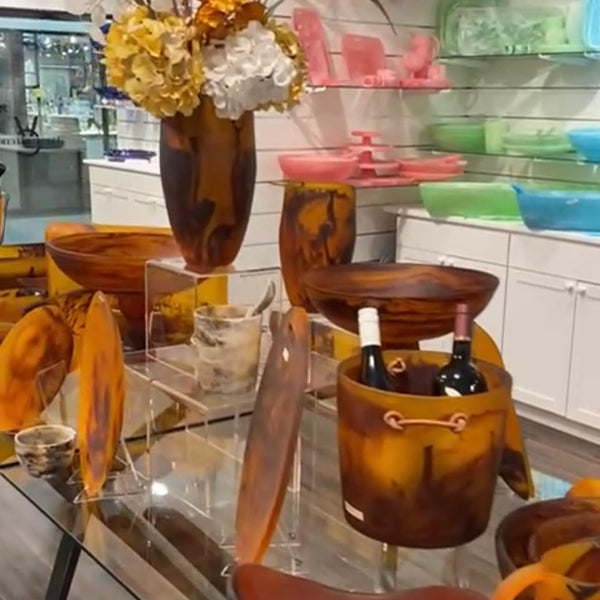 Classical - Round Large Chopping Board Tortoise Swirl