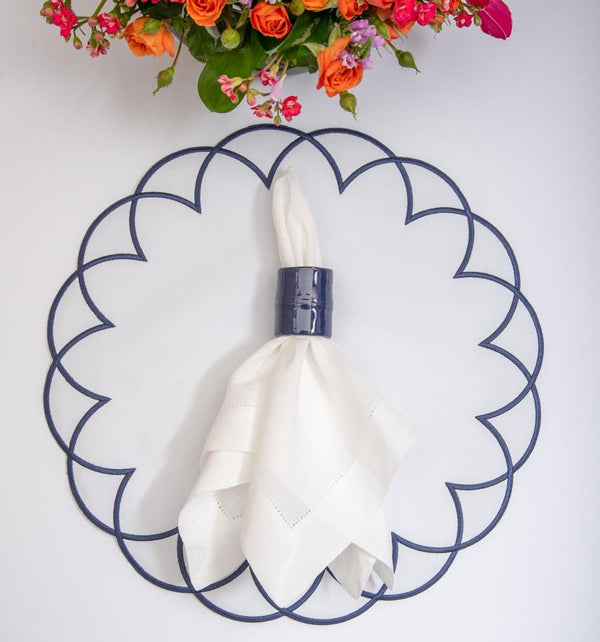 Arc - Impermeable Navy Placemats (Set of 4)