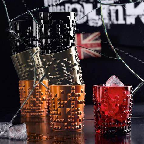 Punk - Whisky Tumbler Gun Metal (Set of 4)