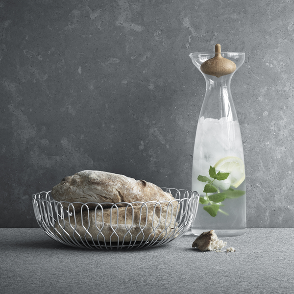 Alfredo - Carafe - Oak, Clear glass