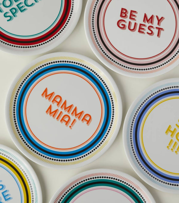 Porcelain Pizza Plates Variety (Set of 4)
