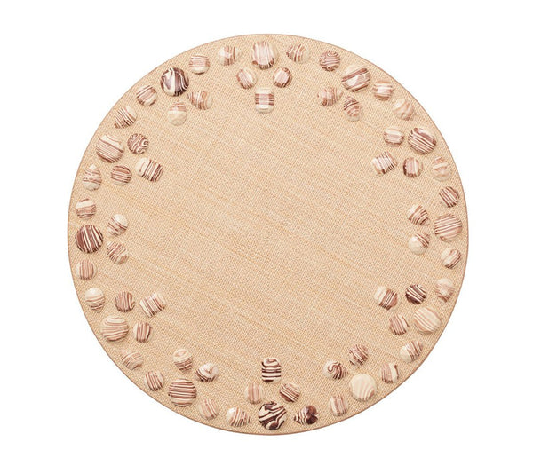 Cabochon - Natural & Brown Placemat (Set of 2)