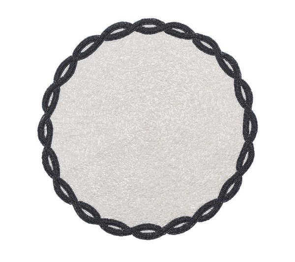 Infinity - White & Navy Placemat (Set of 4)