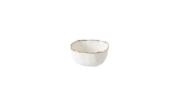 Portofino - White and Gold - Snack Bowl (Set of 2)