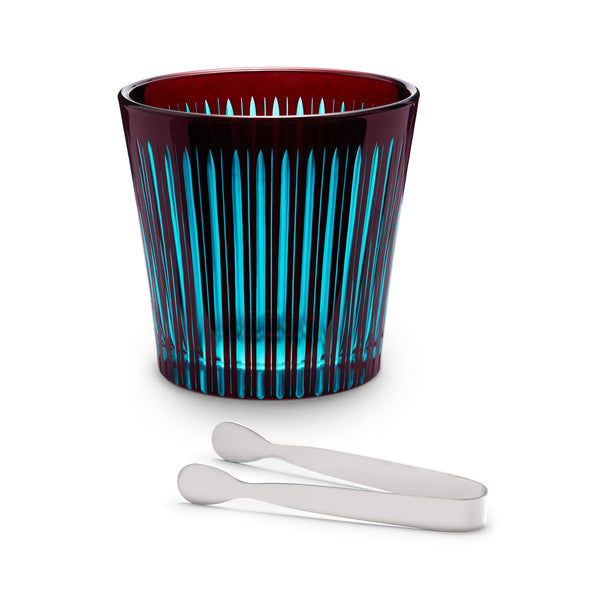 Prism - Ice Bucket & Tongs Bordeaux