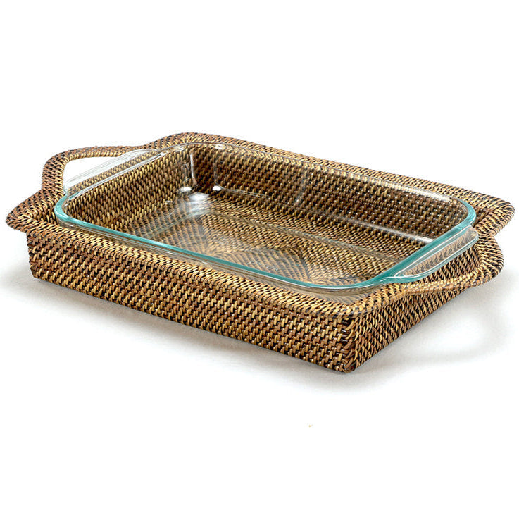Rectangular Casserole Basket with Baking Dish Pyrex 2QT – Il'argento