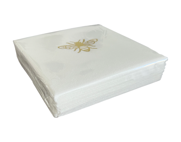 Bee - Cocktail Napkin Gold (Set of 20)