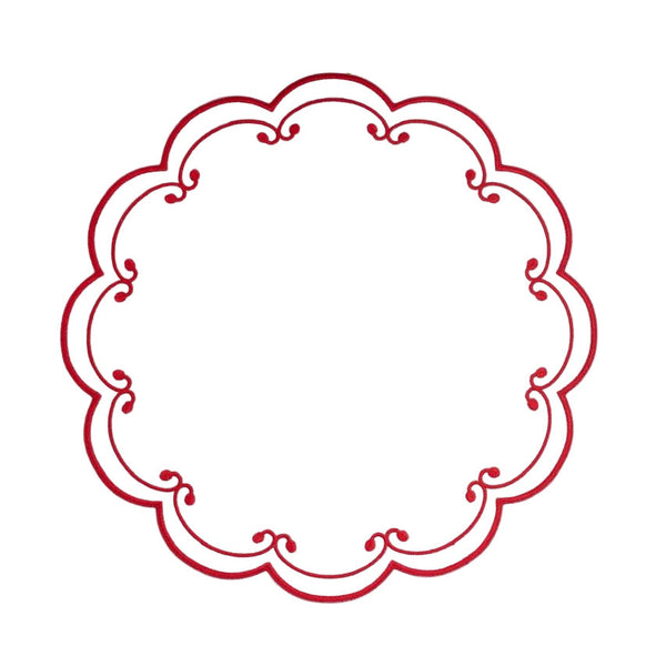 Royal - Round Placemats Red (Set of 4)