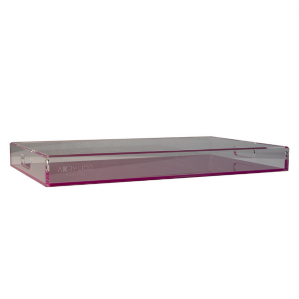 Acrylic - Large Serving Tray Magenta