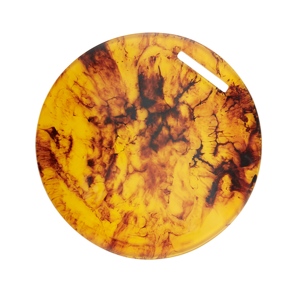 Classical - Round Large Chopping Board Tortoise Swirl