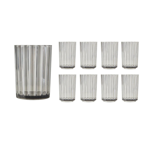 Kiddush - Cups (Set of 9) - Smoke