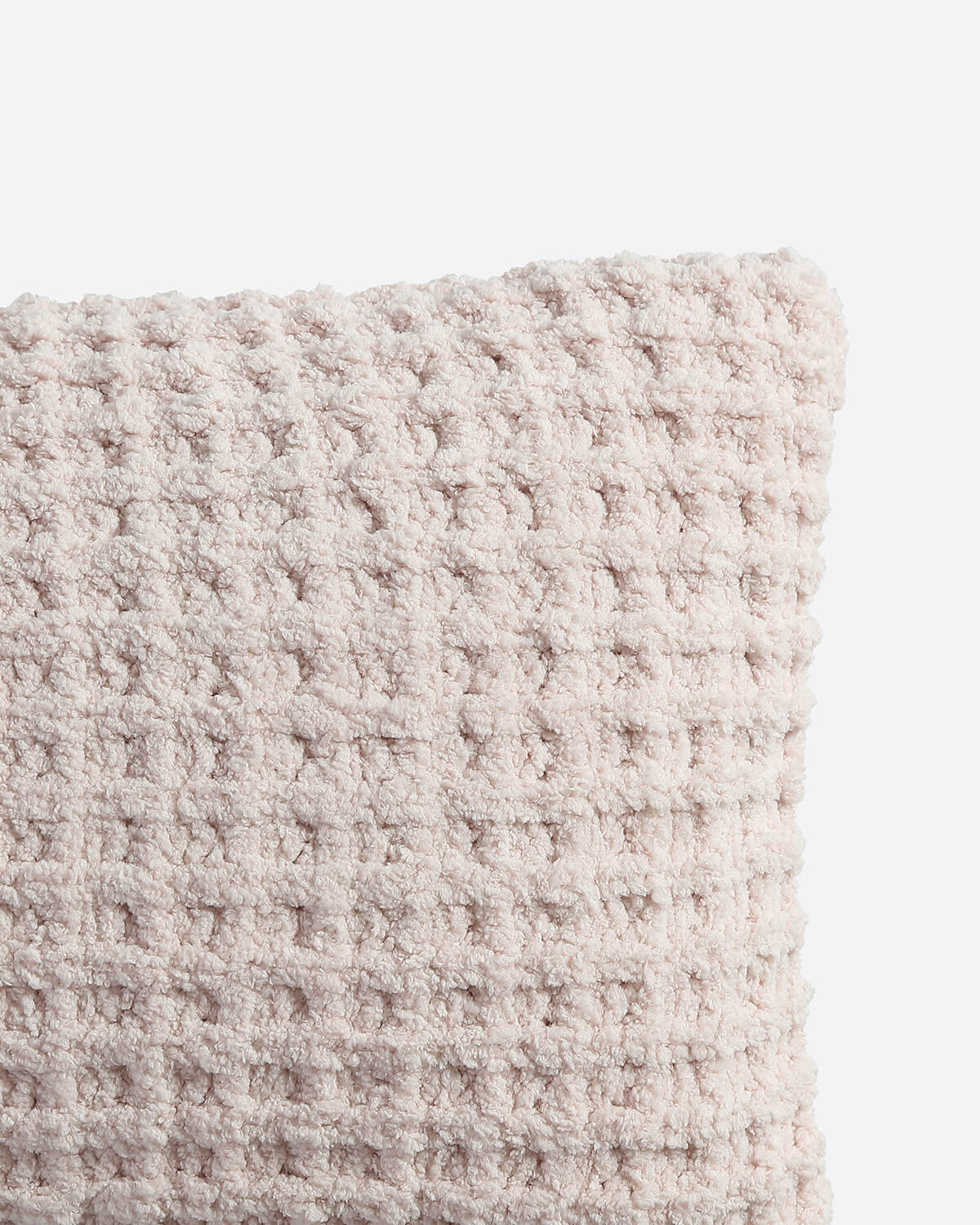 Snug Small Waffle Pillow Blush