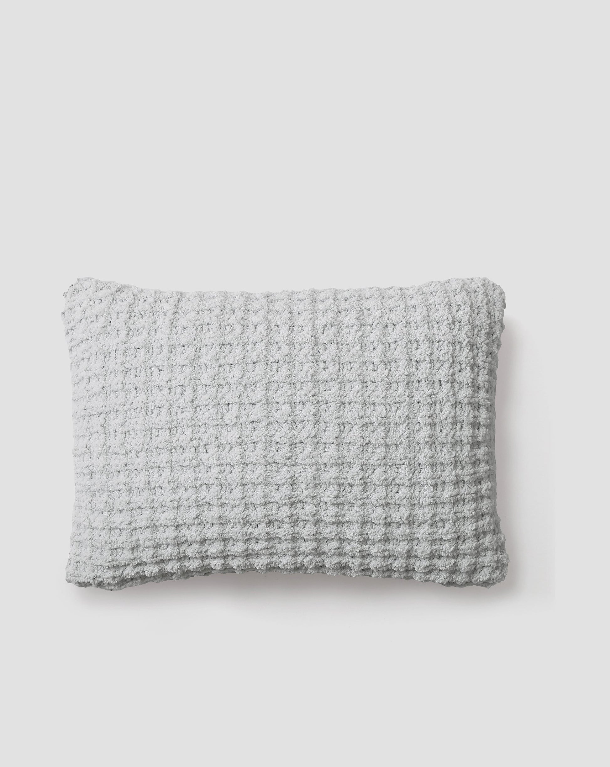Snug Small Waffle Pillow Cloud Gray