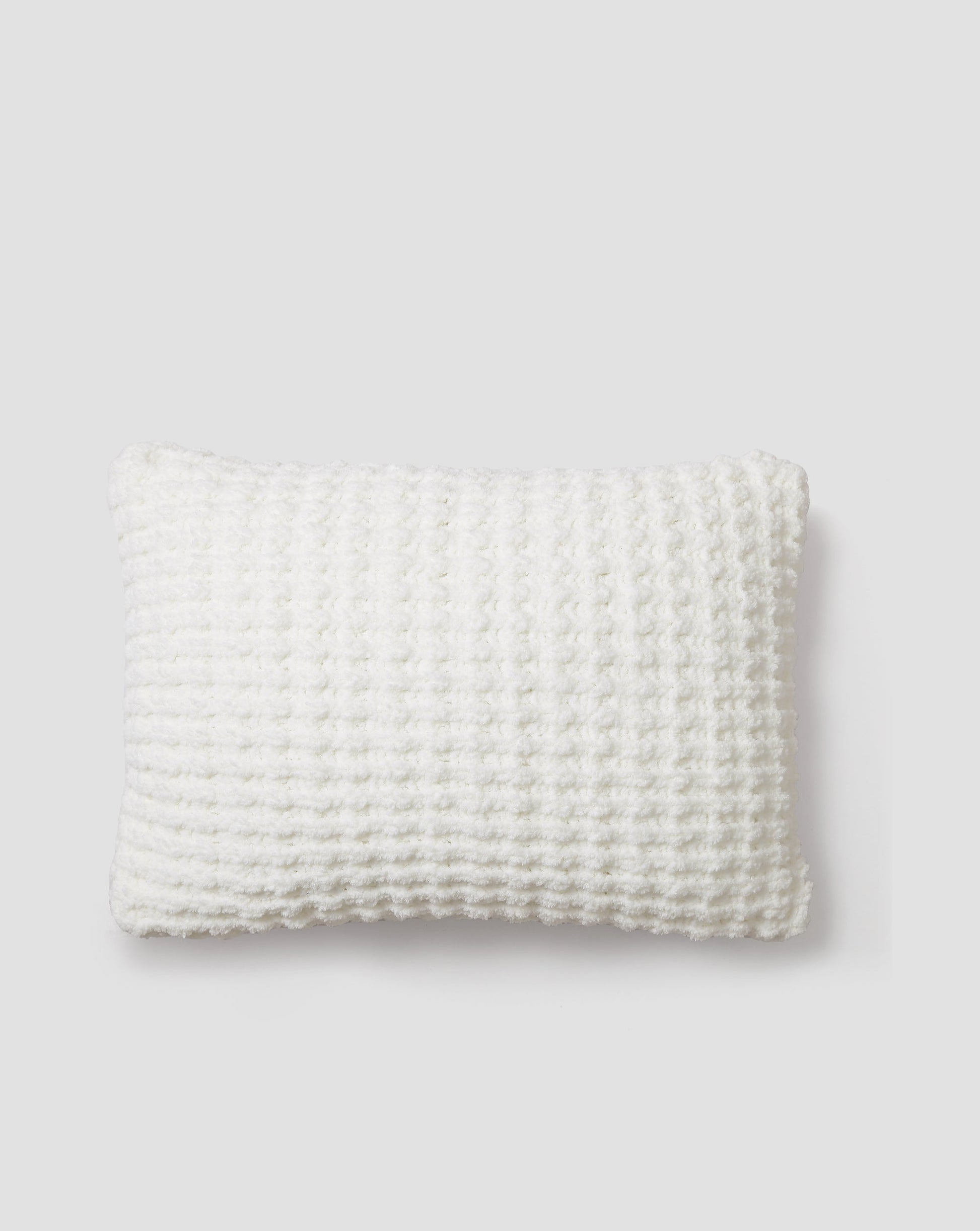 Snug Small Waffle Pillow Off White