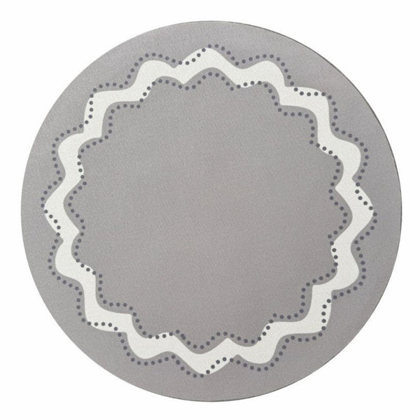 Round - Placemats Grey - White / Grey (Set of 4)
