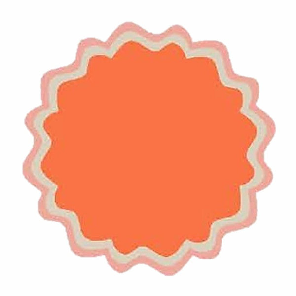 Die Cuts - Round Placemats Orange - Sand / Pink (Set of 4)