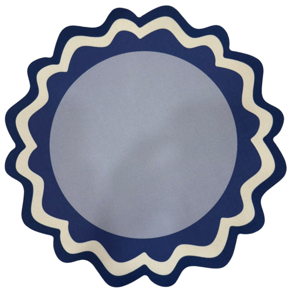 Die Cuts - Round Placemats Turquoise - Blue / White / Blue (Set of 4)