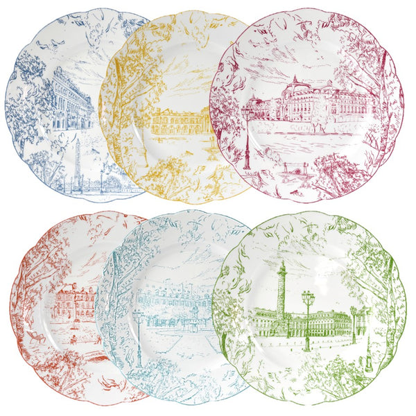 Tout Paris - Assorted Dinner Plates (Set of 6)