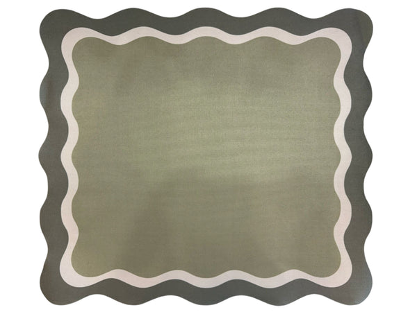 Die Cuts - Rectangular Placemats Olive - Sand / Cream (Set of 4)