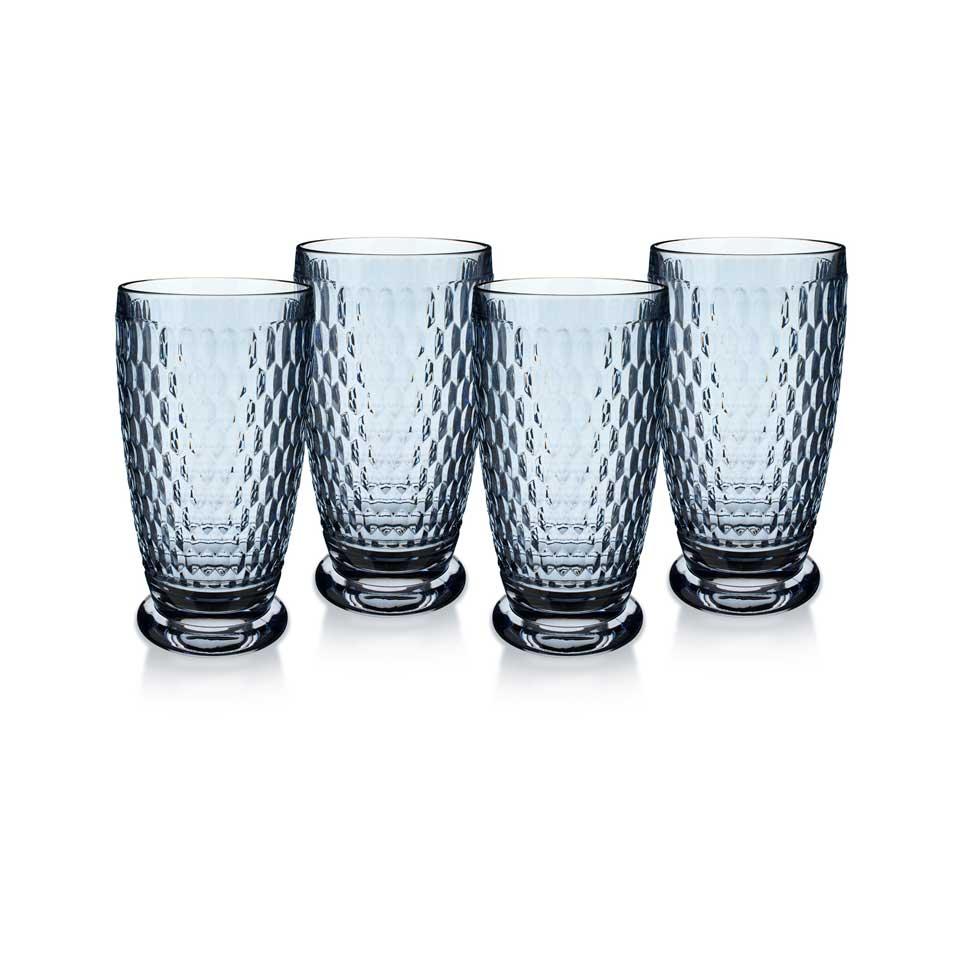 Boston Colored - Blue Highball / Beer Tumbler (Set of 4)