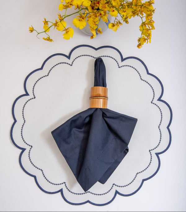 Victoria - Impermeable Navy Placemats (Set of 4)