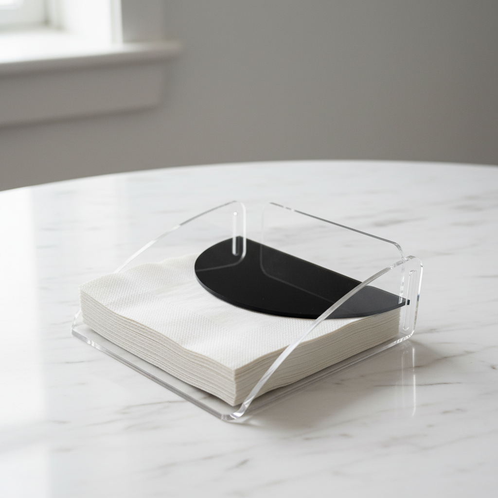Acrylic Napkin Holder - Clean Product Shot