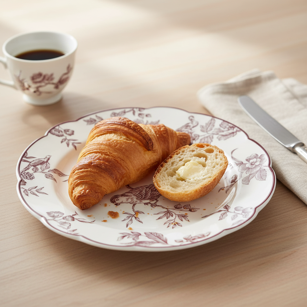 Albertine Prune - Bread & Butter Plate con pan