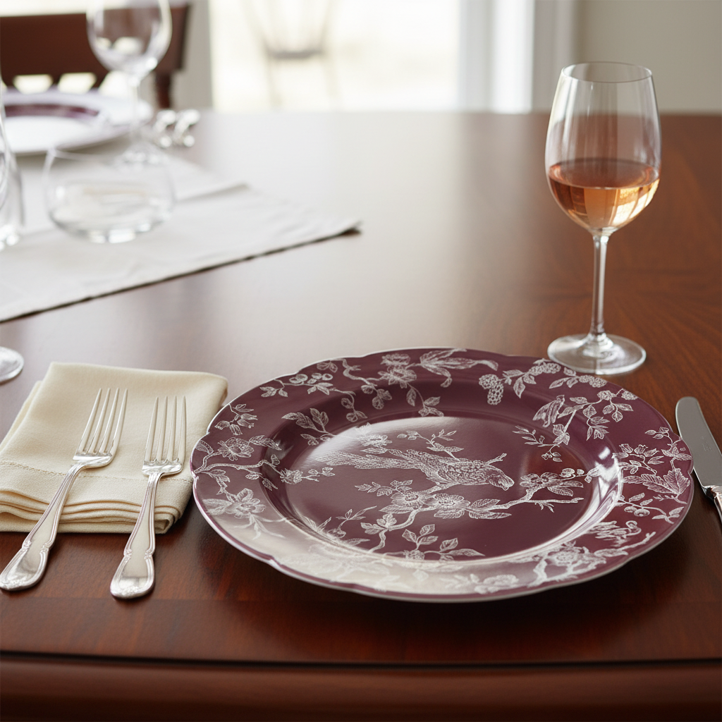 Albertine Prune - Charger Plate ambientado