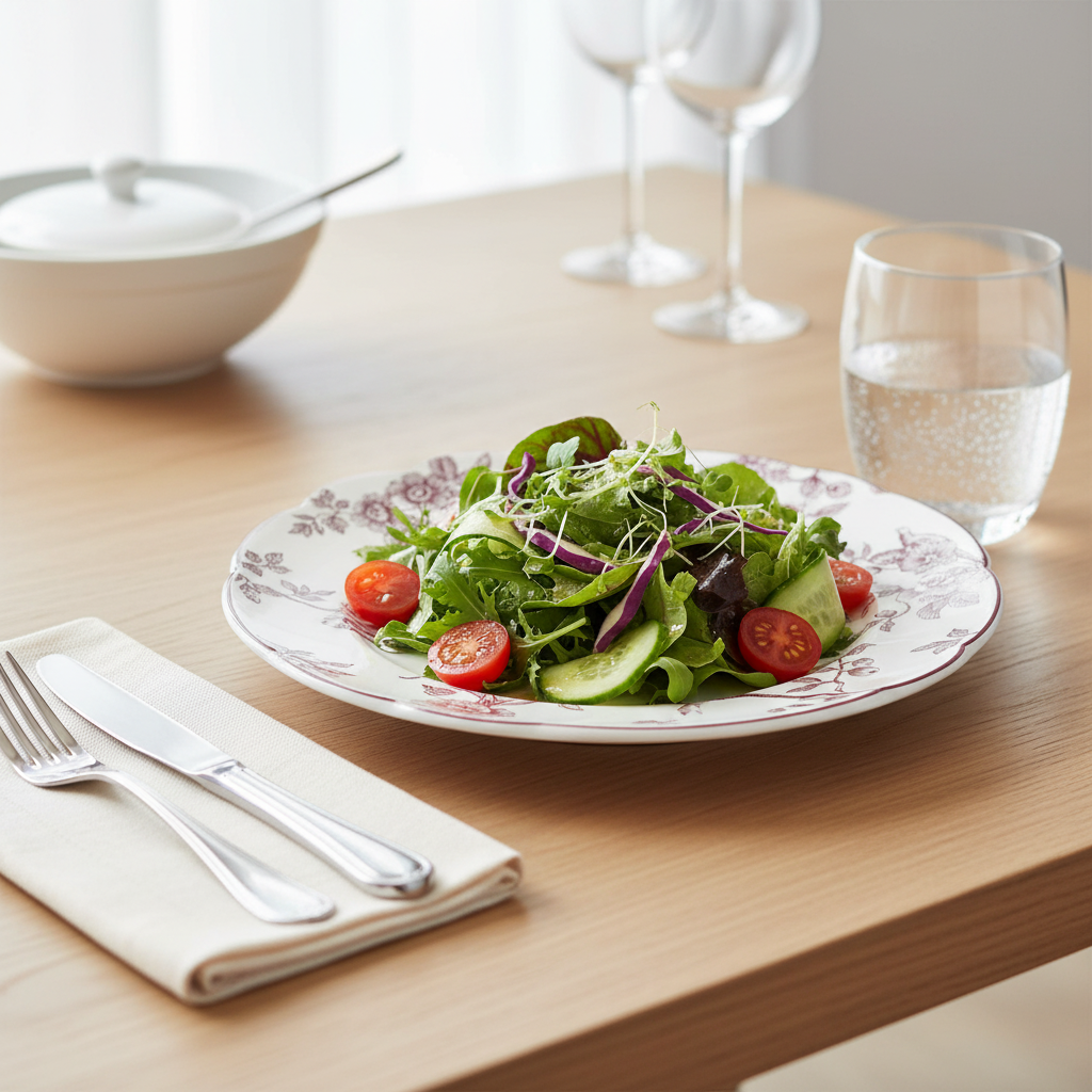 Albertine Prune - Salad Plate con ensalada