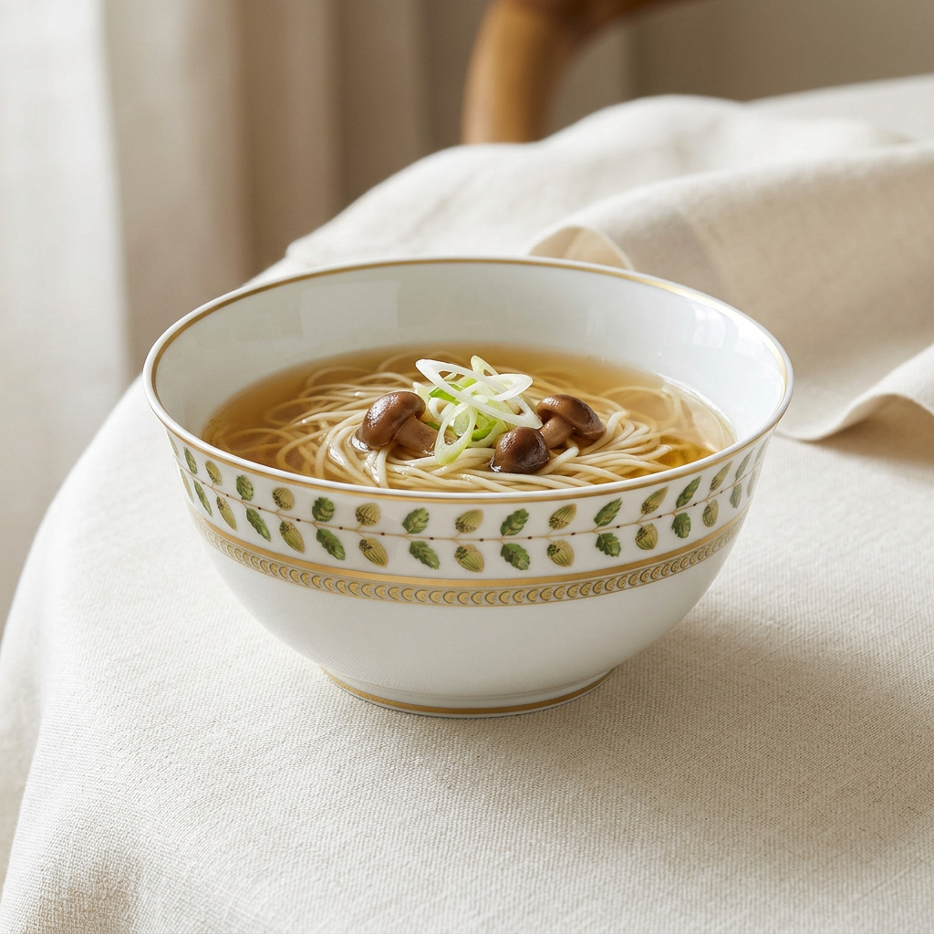 Ambientada Constance Noodle Bowl con noodles en caldo