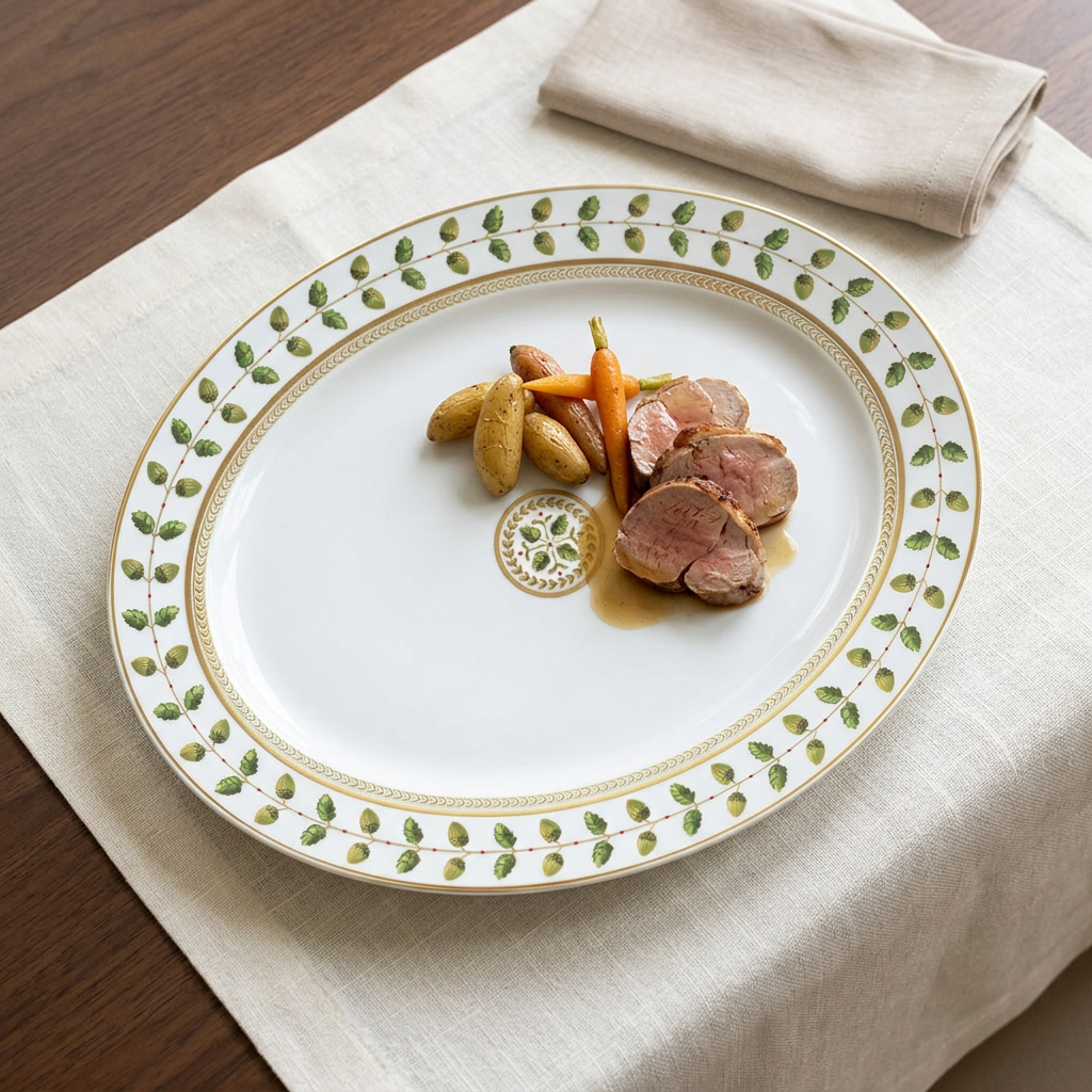 Ambientada de Constance Oval Platter de 13 pulgadas