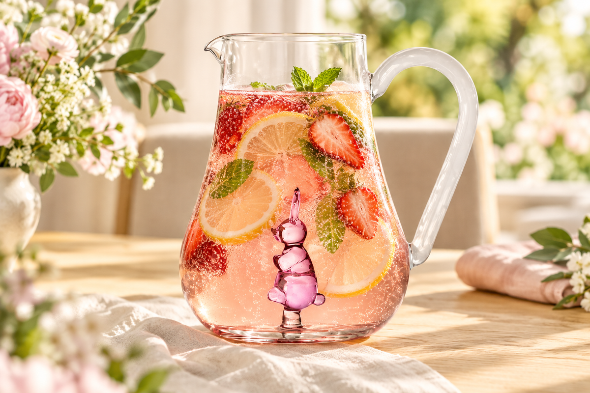 Animal Farm - Pitcher Pink Rabbit ambientado con limonada de fresa