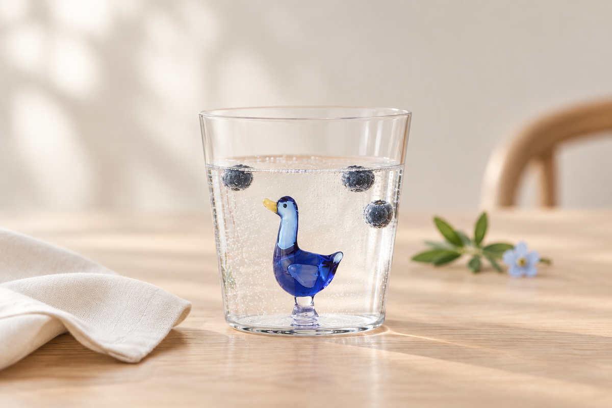 Animal Farm - Tumbler Blue Goose en una escena sutil y elegante