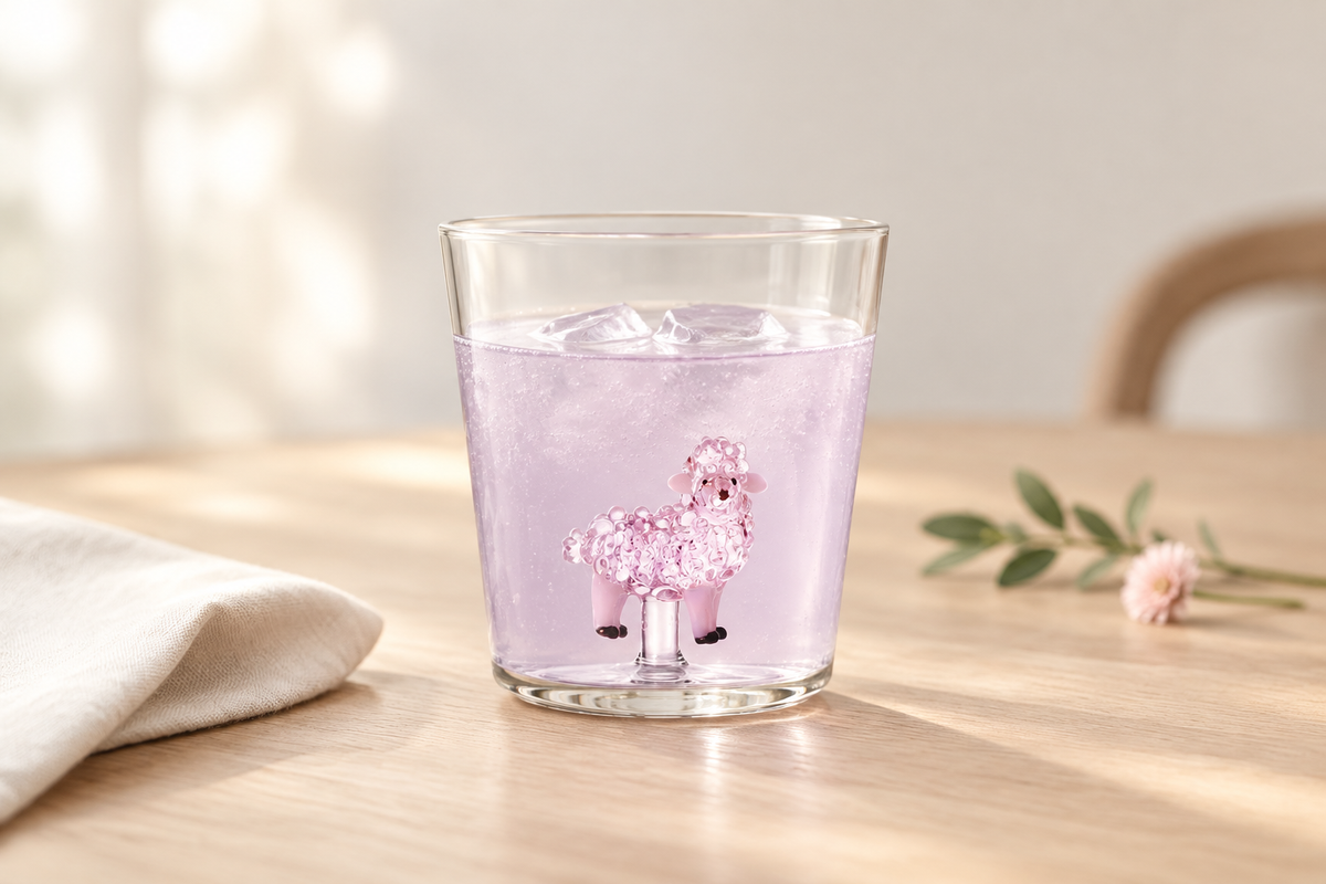 Animal Farm - Tumbler Pink Sheep en una escena sutil y elegante