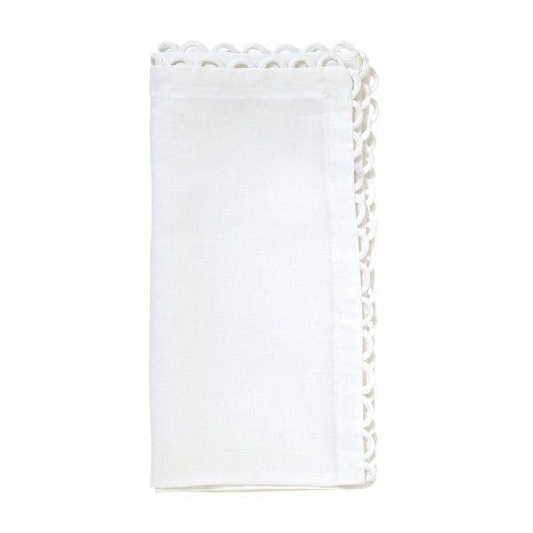 Loop - White Edge Napkin (Set of 4)