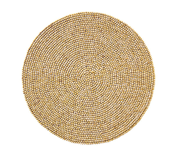 Wood - Natural Round Placemat (Set of 4)